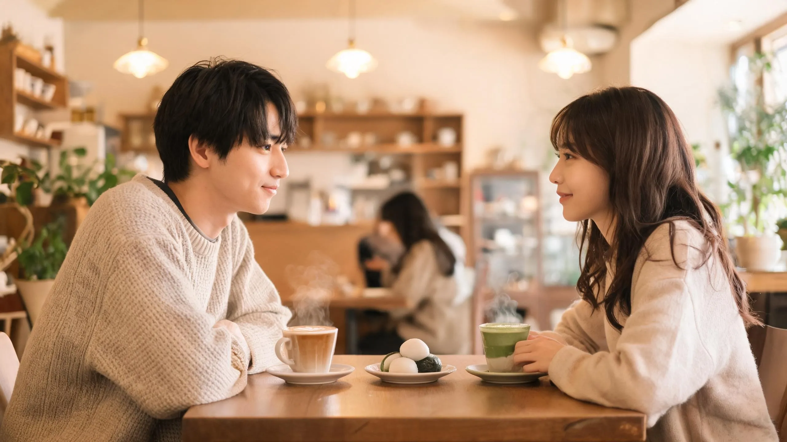 ひと呼吸置くカップルの会話シーン